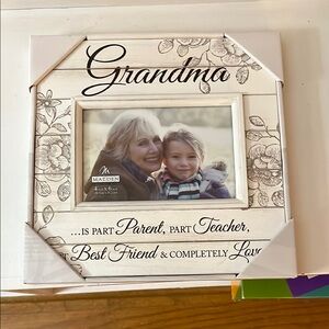 Malden White Floral Grandma Picture Frame